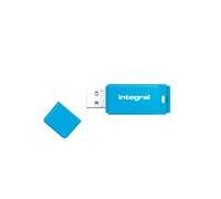 Integral Drive USB 2.0 8 Go Type-A Bleu Néon, Lecture 12 Mo/s, Ecriture 3 Mo/s, Compatible Windows/macOS/Linux, 54x18x8 mm