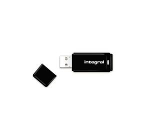 Integral Drive USB 2.0 8Go Noir INFD8GBBLK - USB Type-A, Lecture 12Mo/s, Ecriture 3Mo/s, Compatible Windows/macOS/Linux, Format Casquette