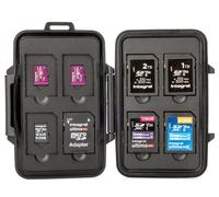 Étui de Rangement Integral pour 16 Cartes mémoire - Organiseur pour 8 Cartes SDXC/SDHC et 8 Cartes microSD - Robuste, Antichoc et Antistatique -Joint étanche à la poussière - Mobile et Durable