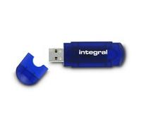 Integral EVO - Clé USB - 128 Go - USB 2.0 - bleu transparent