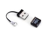 Integral USB2.0 CARDREADER SINGLE SLOT MSD, MicroSD (TransFlash), MicroSDHC, MicroSDXC, Noir, 480 Mbit/s, USB 2.0, 14 mm, 5 mm INCRMSDMINIUSB