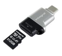 Integral INCRUSB3.0CMSD lecteur de carte mémoire USB 3.2 Gen 1 (3.1 Gen 1) Noir, Argent