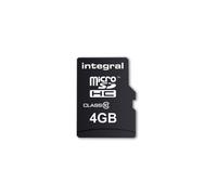 Integral INMSDH4G10-20V2, 4 Go, MicroSD, UHS-I, 20 Mo/s, Class 1 (U1), Noir
