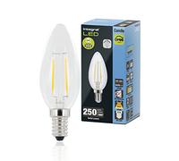 Integral LED 4 PACK E14 Omni-filament Chaud 2700K, 250LM, 2W (équivalent à 25W) Ampoule bougie non dimmable - Efficace en énergie et idéale pour les lampes et lustres dans les salons