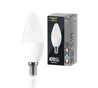Integral LED E14 Lumière du jour 5000K, 470LM, 4,9W (équivaut à 40W) Ampoule à bougie dépolie non dimmable - Paquet de 4 - Efficace en énergie, Pour les lampes du salon, salle à manger et plus
