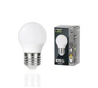 Integral LED E27 Balle de golf Chaud 2700K, 470LM, 4,2W (équivalent à 40W) ampoule dépolie non dimmable - Paquet de 2 - Efficacité énergie - Pour les raccords muraux et les lampes de chambres