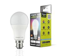 Integral LED lot de 2 ampoules Smart GLS B22 à variation de couleur et WiFi 2,4GHz - Blanc chaud, froid & lumière du jour 2700K-6500K, 806lm, 8,5W (équivalent 60W) Compatibles Alexa et Google Home.