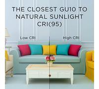 Integral LED lot de 5 ampoules Real Colour Premium GU10 blanc chaud à gradation - Révèle les vraies couleurs de votre maison (CRI95) avec le GU10 le plus proche de la lumière naturelle du soleil