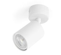 Integral LED Projecteur LED Siena simple spot GU10 | Éclairage intérieur pour montage au plafond ou au mur | Tête orientable rotative | Pour salon, chambre, cuisine, bureau - Noir mat