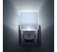 Integral LED Veilleuses Murales (Lot de 3) Avec Détecteur Automatique Jour/Nuit, format Prise Electrique Blanc Mat, Plastique, 6 W