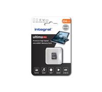 Integral MicroSD 256GB UHS-I U3 V30 - Lecture 100MB/s, Ecriture 90MB/s - Dimensions 15x11x1mm - Température Opération -25°C à 85°C