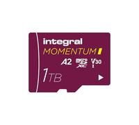 Integral Carte microSDXC Momentum I 1 To 210/180 Mo/s V30 U3 A2 étanche Antichoc GoPro/DJI