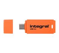 Integral Neon-C INFD128GBNEONCOR3.2, 128 Go, USB Type-C, 3.2 Gen 1 (3.1 Gen 1), 150 Mo/s, Casquette, Noir