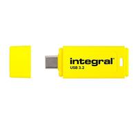 Integral Neon-C INFD128GBNEONCYL3.2, 128 Go, USB Type-C, 3.2 Gen 1 (3.1 Gen 1), 150 Mo/s, Casquette, Noir