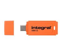 Integral Neon-C INFD64GBNEONCOR3.2, 64 Go, USB Type-C, 3.2 Gen 1 (3.1 Gen 1), 150 Mo/s, Casquette, Noir