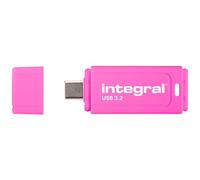 Integral Neon-C INFD64GBNEONCPK3.2, 64 Go, USB Type-C, 3.2 Gen 1 (3.1 Gen 1), 150 Mo/s, Casquette, Noir