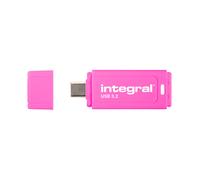 Integral Neon-C INFD64GBNEONCPK3.2, 64 Go, USB Type-C, 3.2 Gen 1 (3.1 Gen 1), 150 Mo/s, Casquette, Noir