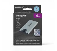 Integral SlimXpress Pro 4 to Disque Dur Externe SSD Portable : USB-C, 2000 Mo/s Lecture/Écriture, USB 3.2 Gen 2x2, Design Compact, Plug & Play, Compatible Mac, PC Windows, Android, Xbox, PlayStation