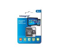 Integral Smartphone and Tablet - Carte mémoire flash (adaptateur microSDHC - SD inclus(e)) - 16 Go - Class 10 - microSDHC UHS-I