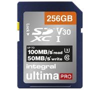 Integral UltimaPro - Carte mémoire flash - 256 Go - Video Class V30 / UHS-I U3 / Class10 - SDXC UHS-I