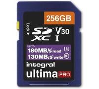 Integral UltimaPro - Carte mémoire flash - 256 Go - Video Class V30 / UHS-I U3 / Class10 - SDXC UHS-I