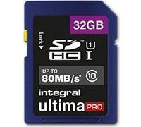 Carte mémoire SD INTEGRAL HC Classe 10 - 32GB Ultima Pro Full HD (80MB/s)