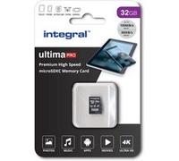 Integral UltimaPro - Carte mémoire flash (adaptateur microSDHC - SD inclus(e)) - 32 Go - A1 / Video Class V30 / UHS Class 3 / Class10 - microSDHC UHS-I G