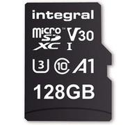 Integral UltimaPro - Carte mémoire flash (adaptateur microSDXC vers SD inclus(e)) - 128 Go - A1 / Video Class V30 / UHS Class 3 / Class10 - microSDXC UHS-I G