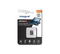 Integral UltimaPro - Carte mémoire flash (adaptateur microSDXC vers SD inclus(e)) - 256 Go - A1 / Video Class V30 / UHS Class 3 / Class10 - microSDXC UHS-I - noir