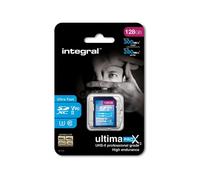 Integral UltimaPro X2 - Carte mémoire flash - 128 Go - Video Class V90 / UHS-II U3 / Class10 - microSDXC UHS-II