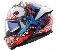 LS2, Casque Moto Intégral Stream II Inferno Gloss White Blue, XL