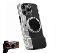 Integrated Camera Phone Case, Camera Phone Case with Integrated Mirror Magnetic Suction for iPhone 15 14 13 12 11 Pro Max (Black,14)