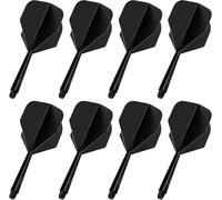 Integrated Dart Flight and Shaft, 8 PCS Pointe Plastique Pro Vol Standard Combiné, Ailettes de Fléchettes avec Tiges avec Diamètre de Filetage, ccessoires pour fléchettes