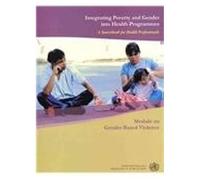 Integrating Poverty And Gender Into Health Programmes