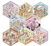 Integrity.1 8 Pièces Autocollants 3D pour Maison Miniature 3D, DIY Autocollants Maison, Scènes Bricolage Amusantes, pour Enfants et Adultes Soulagement du Stress de Scène Amusant DIY Scene