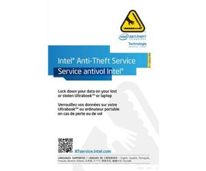 Intel Anti-Theft Technology Carte Service Anti-Vol 3 ans PC portable ou Ultrabook Français / Anglais