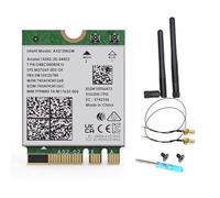 Intel AX210 WiFi 6E Carte sans fil M.2 NGFF, Bluetooth 5.3, 5400 Mbps Tri-bande 2,4/5/6 GHz, Windows 10/11 64 bits
