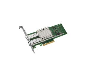 Intel E10G42BTDABLK Carte Réseau 10GbE, 2 Ports SFP+, PCIe 2.0 x8, Contrôleur Intel 82599, SR-IOV, VMDq, iSCSI, FCoE, NFS, Twin Axial 10m