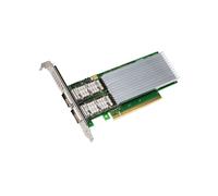 Intel E810-CQDA2BLK : Carte Réseau Ethernet 100GbE, Double Port QSFP28, PCIe 4.0, iWARP/RDMA, SR-IOV, VMDq, Intel Data Direct I/O