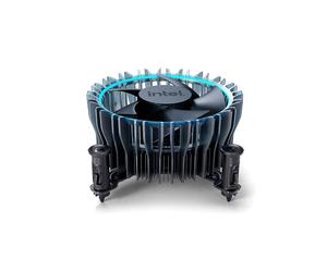 Intel Laminar RM1 Refroidisseur d'air pour processeur Socket LGA 1700, 600-3150 tr/min, 29 dB, TDP 65W, radiateur aluminium/cuivre, 100x100x47mm, Noir/Bleu