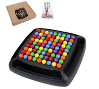 Intellectual Chessboard - Dual Duel, Creative Double Duel Intellectual Chess Board, Fun Table Top Strategy Game, Colored Marbles Party Family Board (80 Beads)