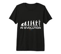 Intelligence Artificielle AI Evolution effrayante mais Magique T-Shirt Haut de Gamme