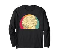 Intelligence Cerveau Pensée Psyché Science Retro Vintage Manche Longue