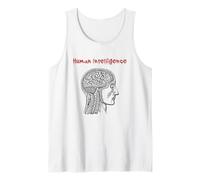 Intelligence Humaine (déclaration Anti-IA et Graphique de la tête) Débardeur