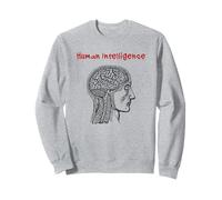 Intelligence Humaine (déclaration Anti-IA et Graphique de la tête) Sweatshirt