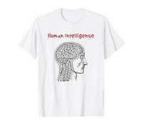 Intelligence Humaine (déclaration Anti-IA et Graphique de la tête) T-Shirt