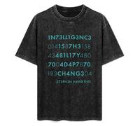 Intelligence is The Ability to Adapt to Change Funny Stephen Hawking Mens T-Shirt Black Unisex Mens Tees XL