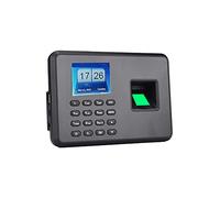 Intelligent Biometric Fingerprint Password Attendance Machine Employee Checking-in Recorder 2.4 inch LCD Screen DC 5V Time Attendance Machine Black EU Plug