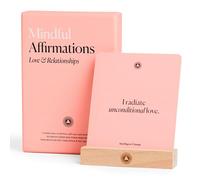 Intelligent Change Lot de 52 cartes d'affirmation pleine conscience pour l'amour et les relations, mots d'inspiration quotidiens, cartes d'affirmation positive pour femme avec support, cadeaux pour