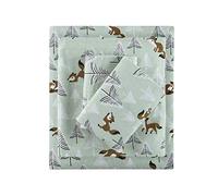 Intelligent Design Cosy Coton Doux Fantaisie Imprimé Flanelle de lit Twin Seafoam Foxes